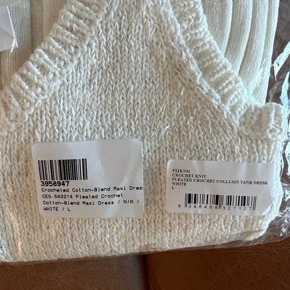 Christopher Esber Crochet Maxi Dress White NWT L Large - Picture 7 of 13